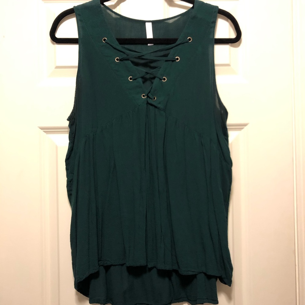 Green tank top